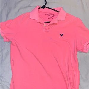 Pink American Eagle Polo
